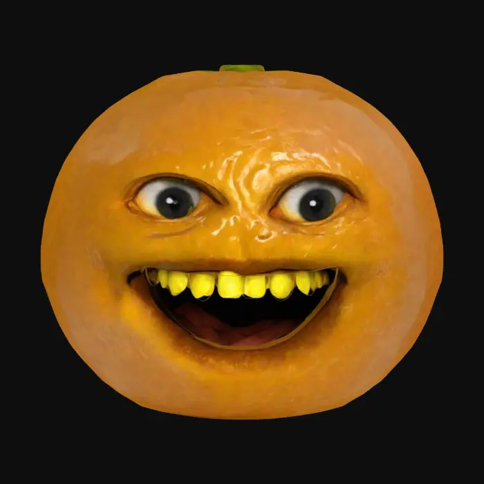 3D model for Annoying Orange, an orange fruit with a face