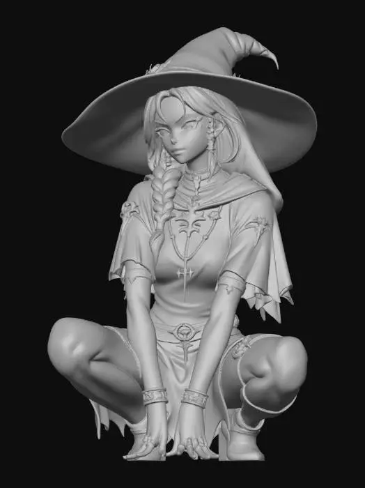 3D model for Forest Sorceress
