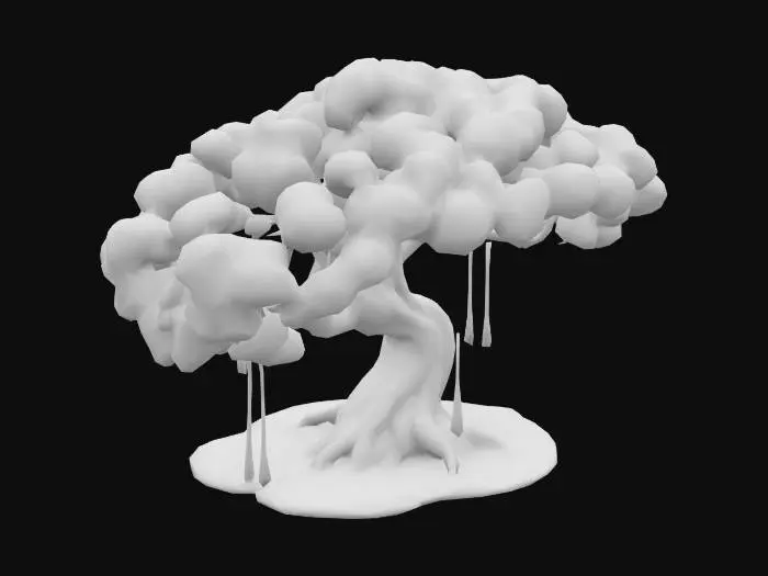 3D model for Goo tree covered with goo and ooze, realistic
