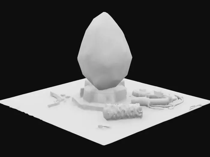 3D model for Table with primitive magitek tools for workshop