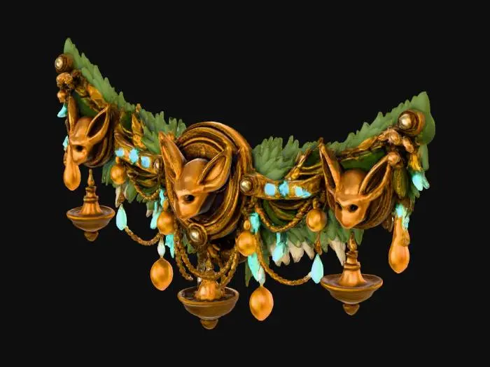 3D model for Golden Fox Garland, #Christmas2025#