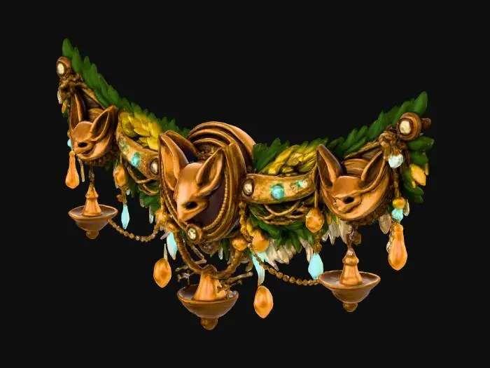 3D model for Golden Fox Garland, #Christmas2025#