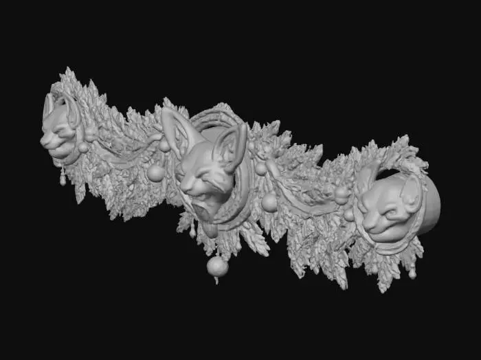 3D model for Festive Fox Garland, #Christmas2025#