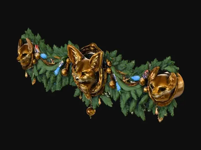 3D model for Festive Fox Garland, #Christmas2025#