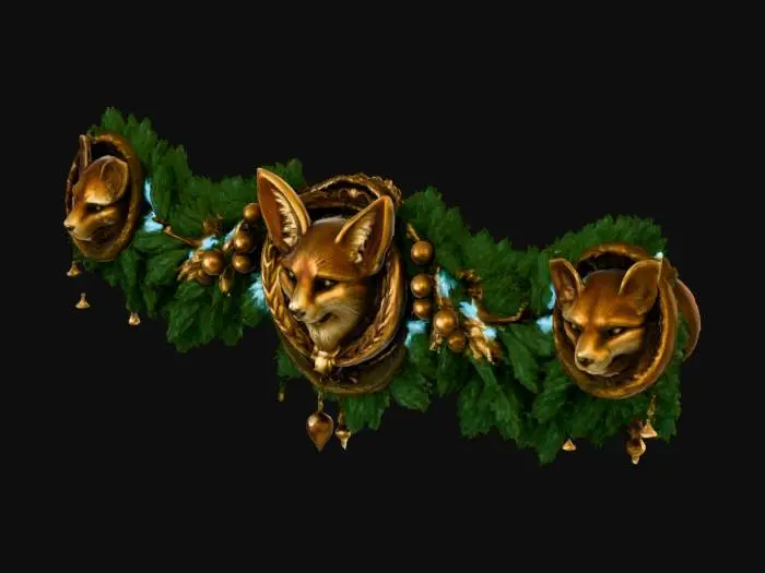 3D model for Festive Fox Garland, #Christmas2025#