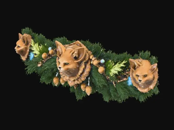 3D model for Festive Fox Garland, #Christmas2025#