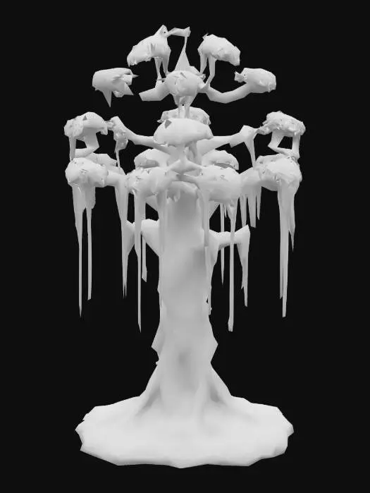 3D model for Goo tree covered with goo and ooze, realistic
