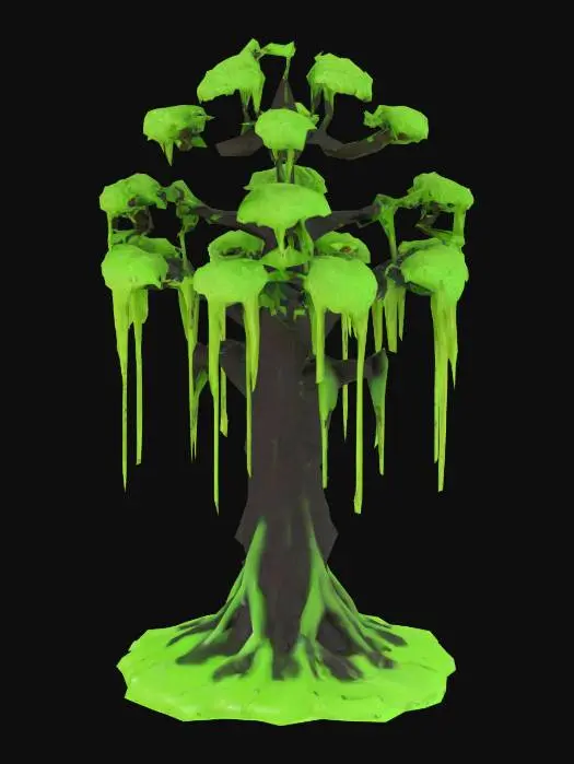 3D model for Goo tree covered with goo and ooze, realistic
