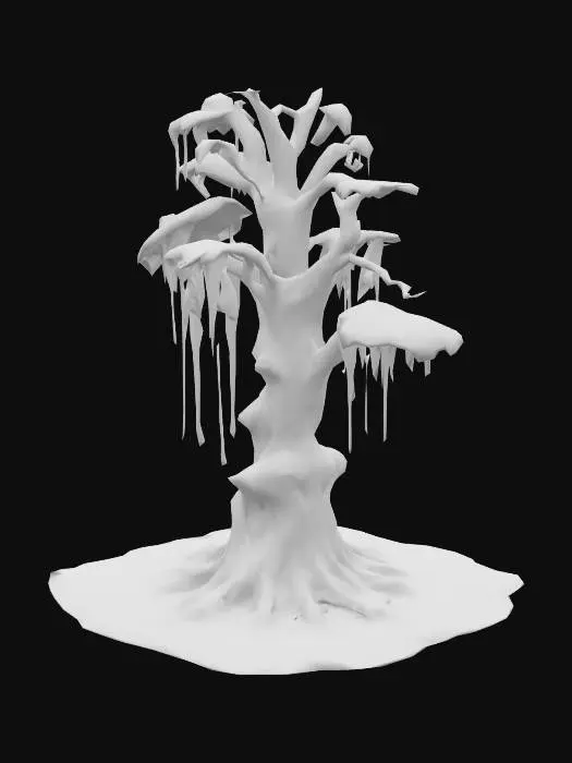 3D model for Goo tree covered with goo and ooze, realistic
