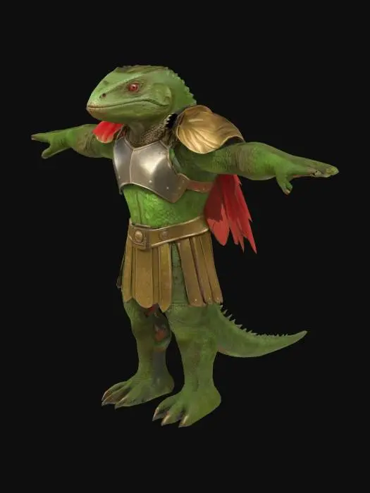 3D model for Lizard Warrior