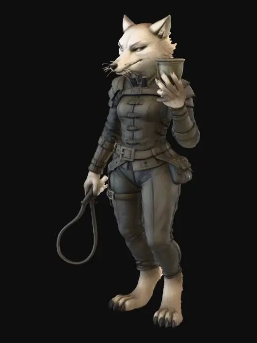 3D model for Wolf Matriarch in Armor