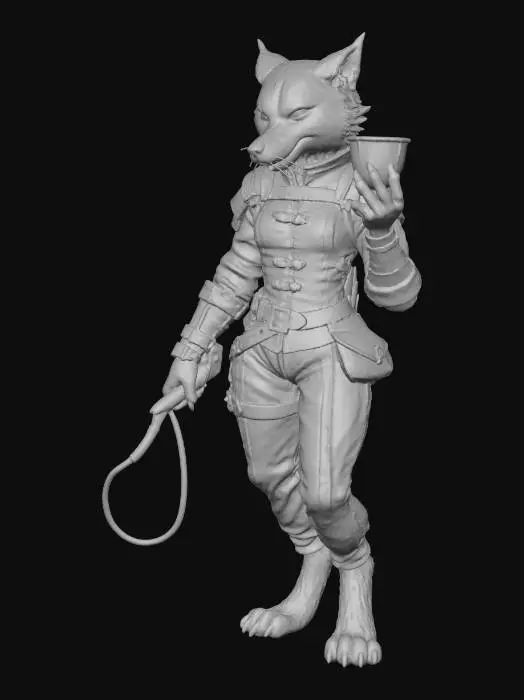3D model for Wolf Matriarch in Armor