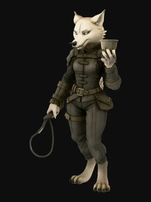 3D model for Wolf Matriarch in Armor