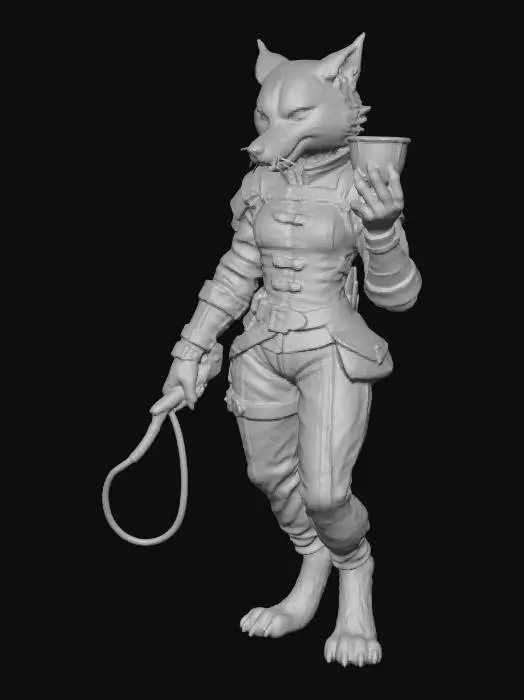 3D model for Wolf Matriarch in Armor
