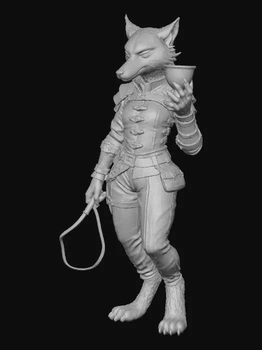 3D model for Wolf Matriarch in Armor