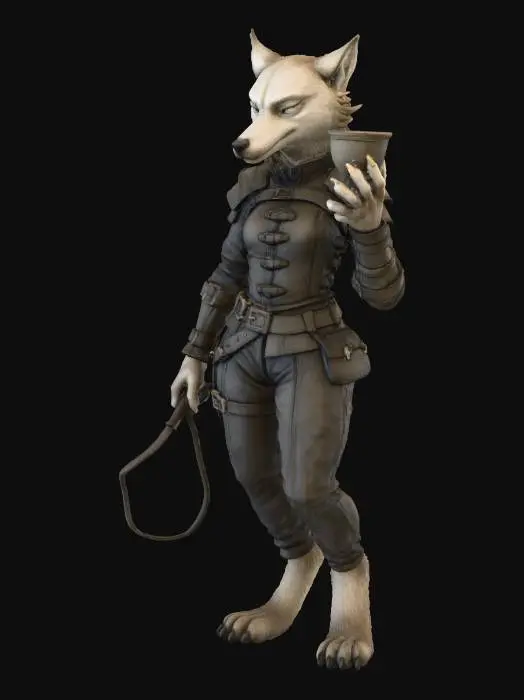 3D model for Wolf Matriarch in Armor