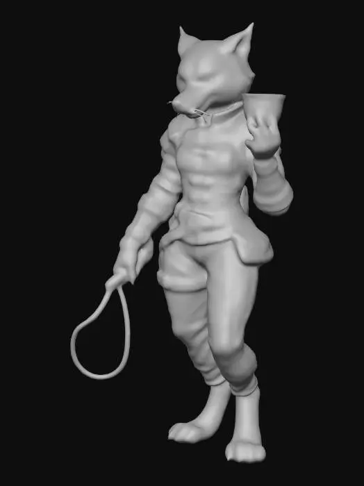 3D model for Wolf Matriarch in Armor