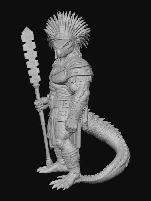 3D model for Saurian Warrior of the Sun Temple