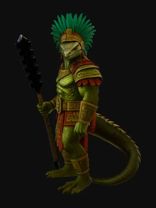 3D model for Saurian Warrior of the Sun Temple