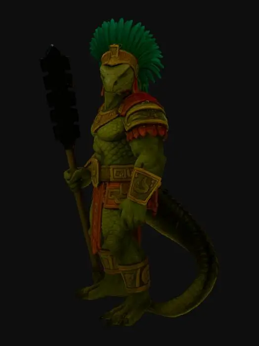 3D model for Saurian Warrior of the Sun Temple