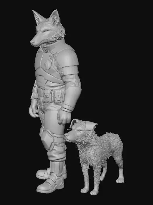 3D model for Fox Patrolman in Neon Alley
