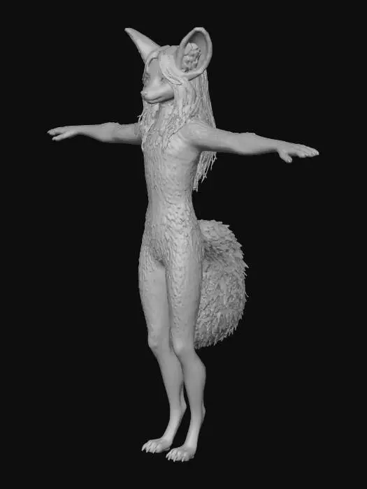 3D model for Fennec Anthro