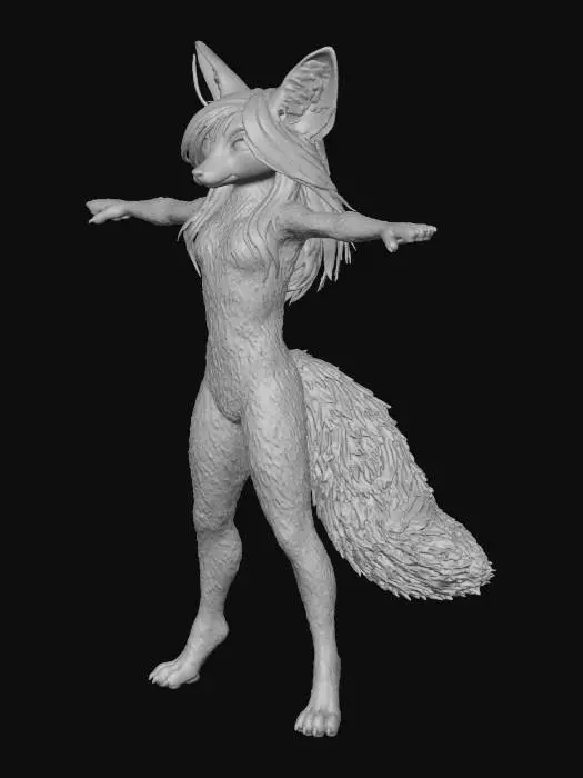 3D model for Fennec Posed
