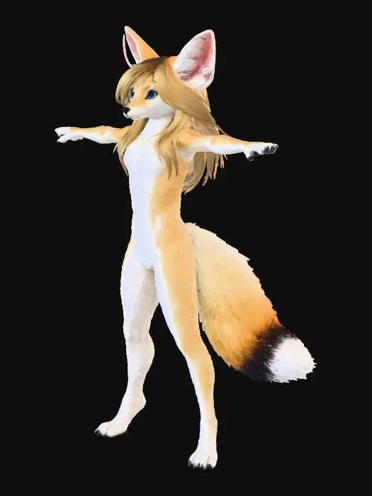 3D model for Fennec Posed