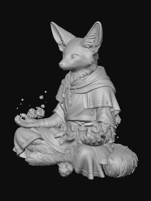 3D model for Mystic Fennec Magician
