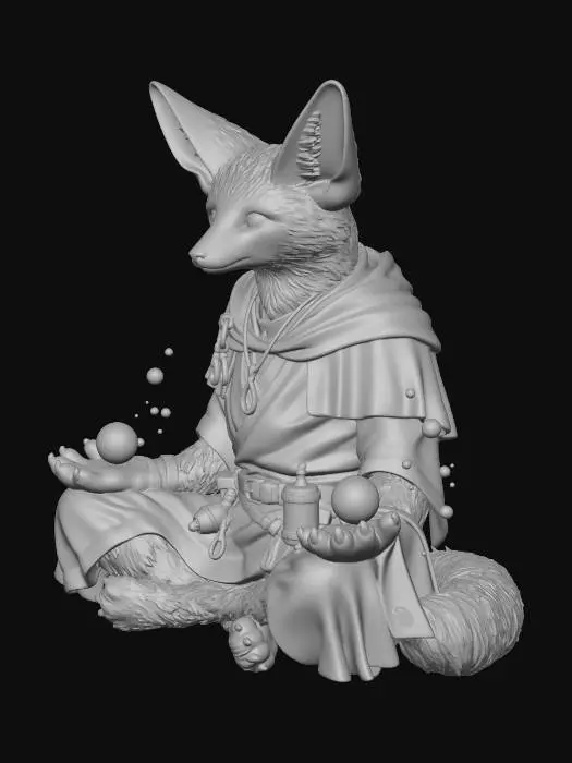 3D model for Mystic Fennec Magician