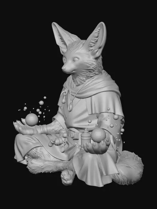 3D model for Mystic Fennec Magician