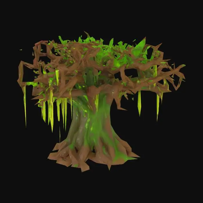 3D model for Goo tree covered with goo and ooze, realistic
