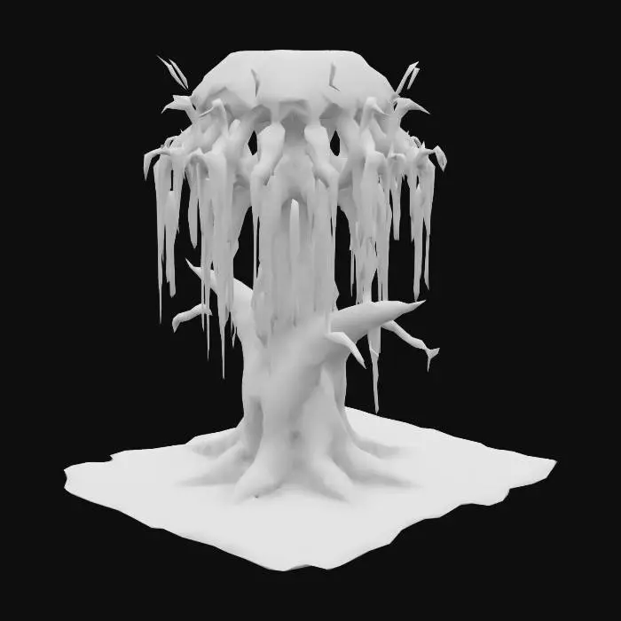 3D model for Goo tree covered with goo and ooze, realistic
