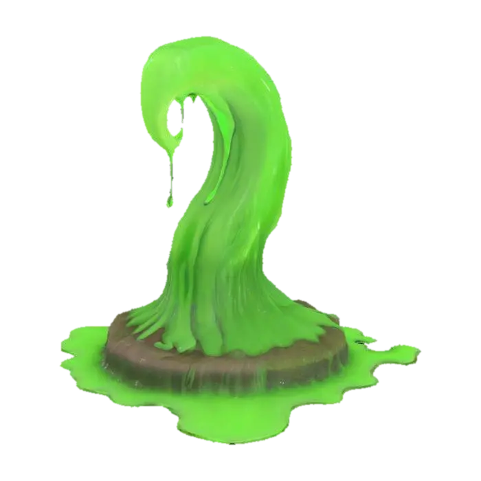 3D-модель Green Ooze Rising - Acid, згенерована ШІ
