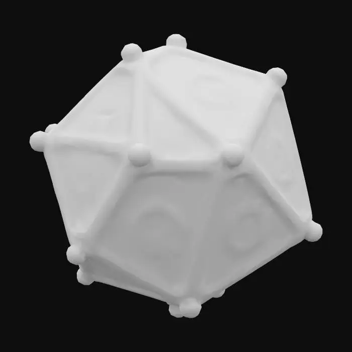 3D model for A small, floating magitek construct with a geometric body dodecahedron, made of aged brass or enchanted metal. Its surface is etched with glowing turquoise runes. No limbs or arms, just the core body. Designed by an empire blending arcane and early industrial tech. Weathered, mystical look. Transparent background.