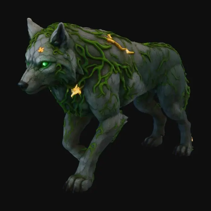 3D model for Stone Guardian Wolf