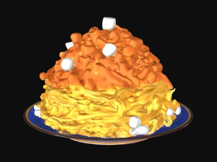 3D model for Noodles with marshmellows