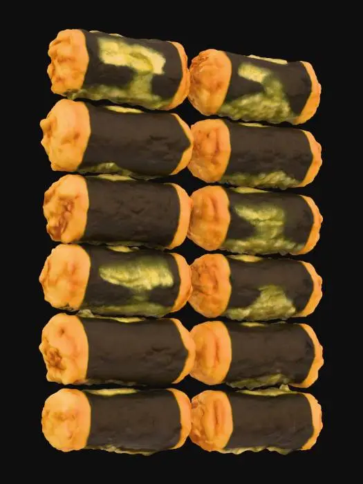 3D model for Seaweed Rice Rolls