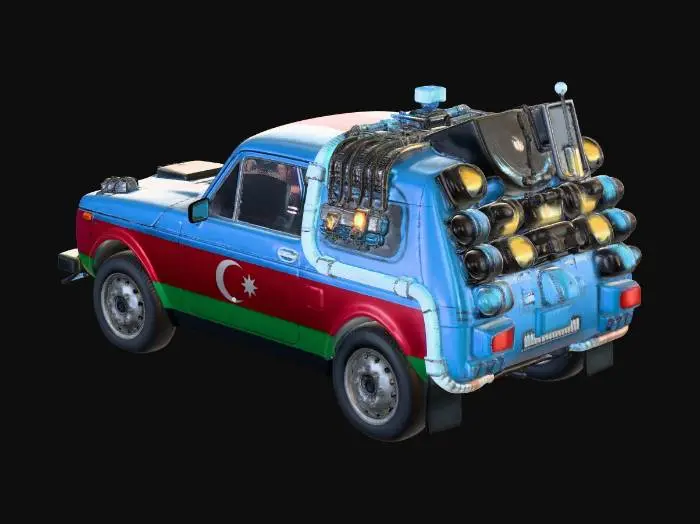 3D model for Azerbaijan Flag Rescue SUV