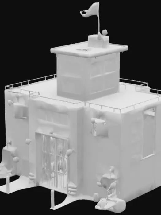 3D model for 
Military checkpoint building