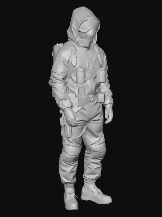 3D model for Hazmat suit survivor carryong equipment