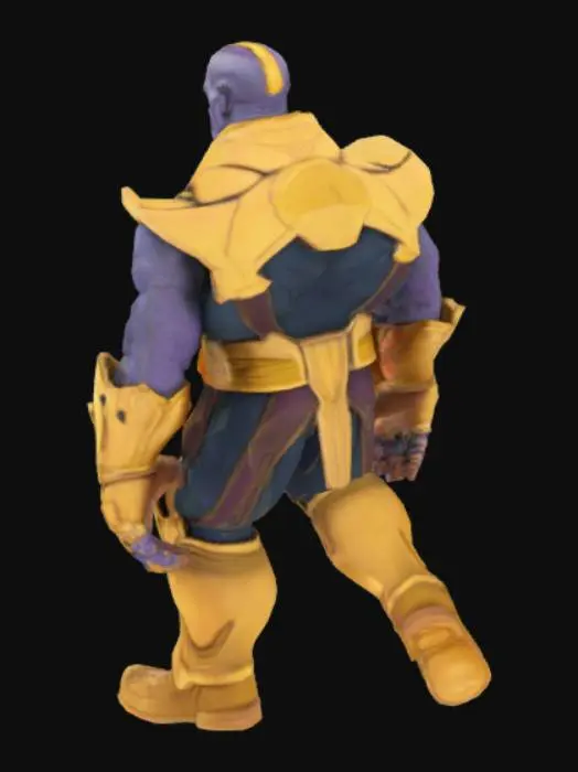 3D model for Thanos the iconic villain from the AVENGERS movies symmetrical good anatomy and eyes best quality detailed mesh high resolution super detail best quality 4K 8K HDR studio quality beautiful elegant realistic ultra realistic 