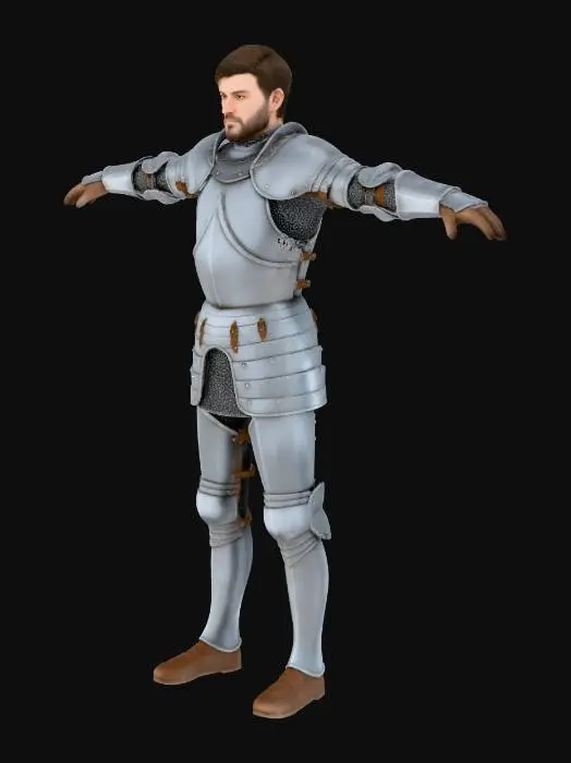 3D model for Knight in T-Pose