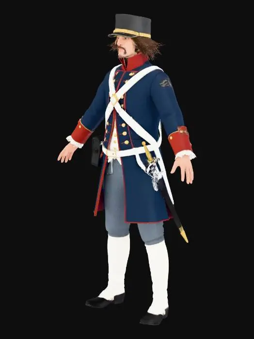 3D model for Napoleonic Soldier Pose
