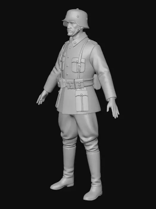 3D model for Soldier Model in T-pose