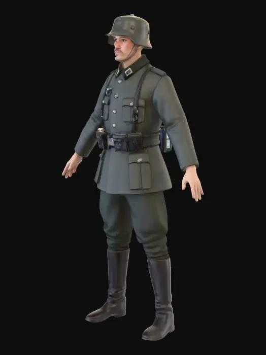 3D model for Soldier Model in T-pose