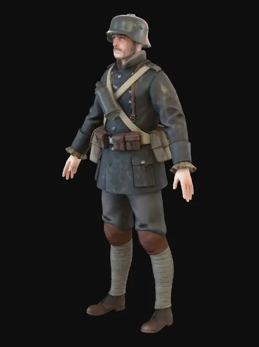 3D model for Soldier in Uniform