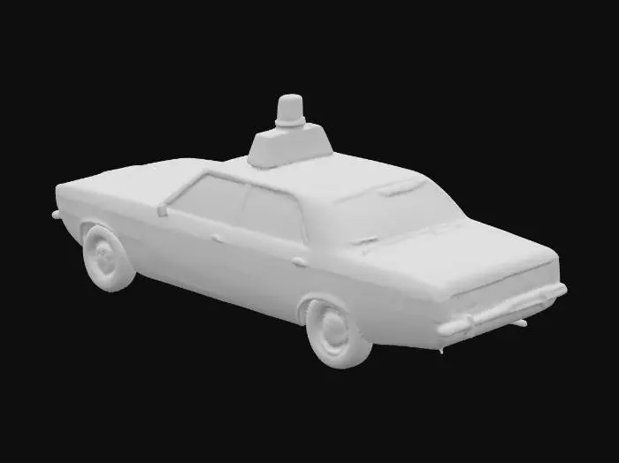 3D model for Vintage British Police Car