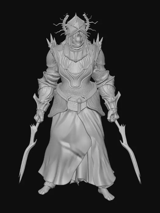3D model for Dark Crowned Warden