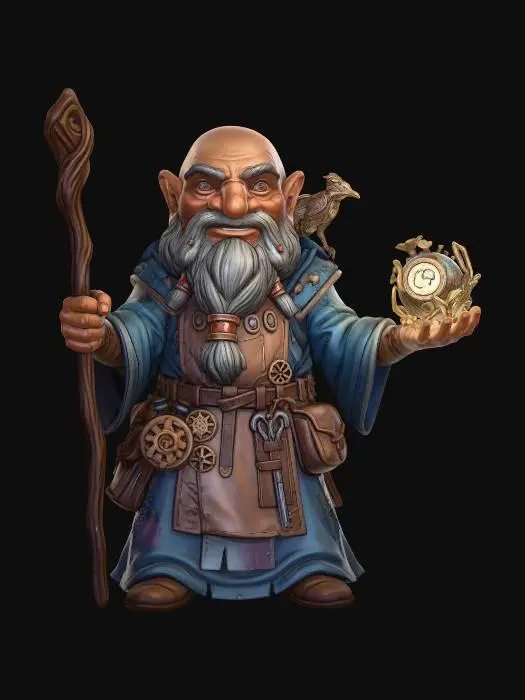 3D model for Clockwork Dwarf Alchemist